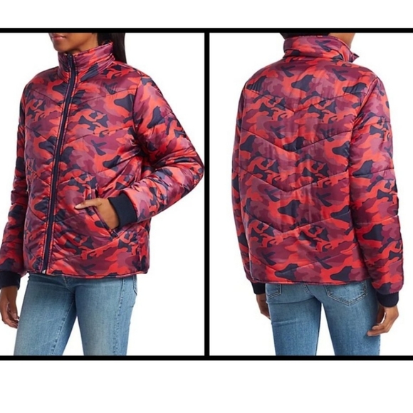 Mother two faced puffer jacket in I'm here wash - Picture 3 of 14